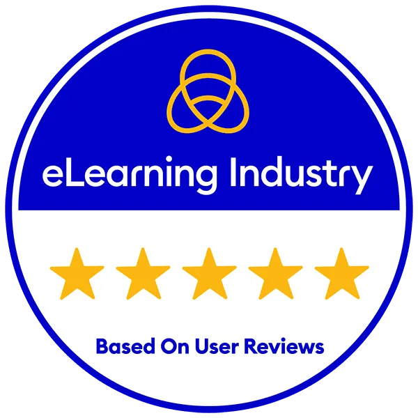 5- Star Review Badge from eLearning Industry